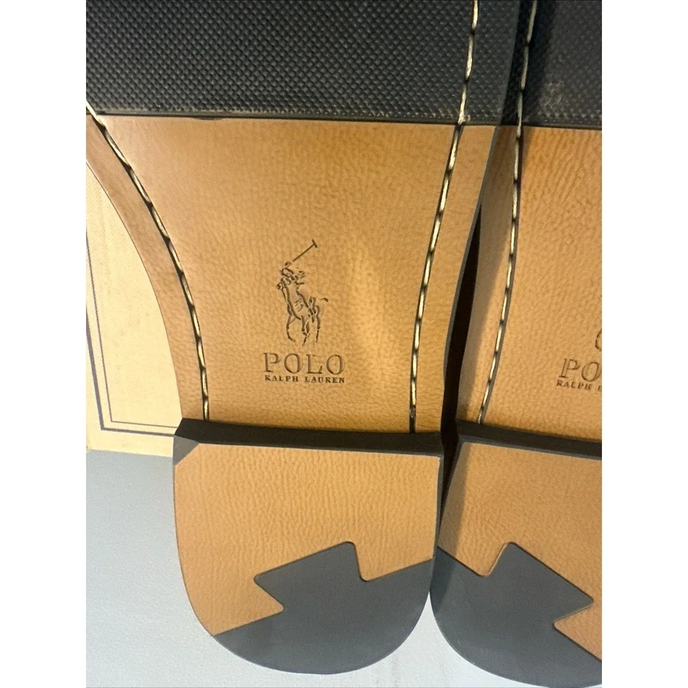 POLO RALPH LAUREN Men Size 12D Alston‎ Leather Penny Loafers Shoes Tan ‼️ READ‼️